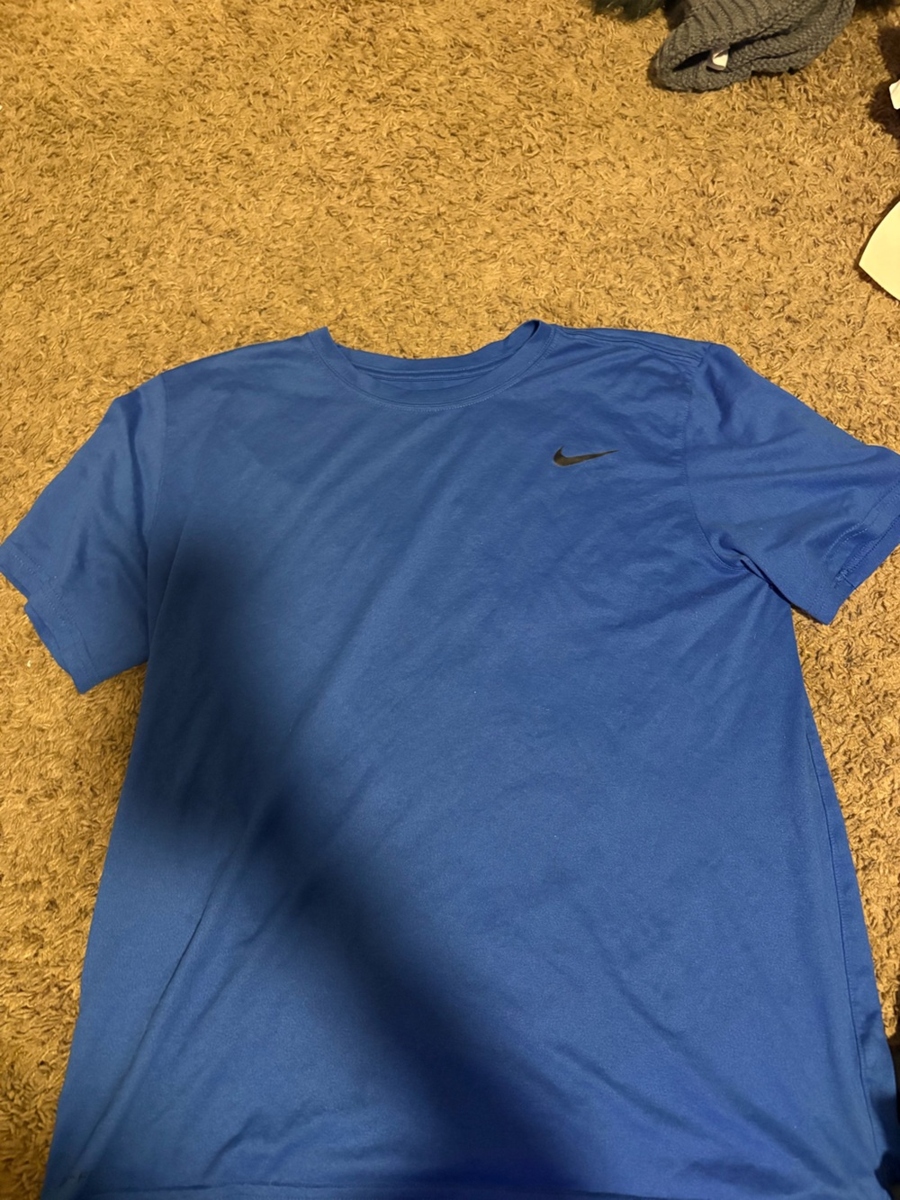 Nike Royal Blue Short Sleeve Crewneck Tee with Black Swoosh
